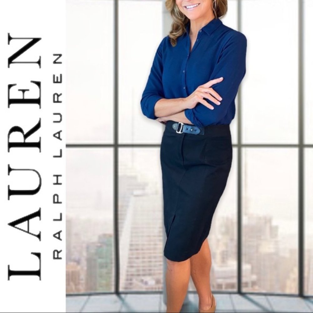 Lauren RALPH LAUREN Black Pencil Skirt 4 rn 41381
